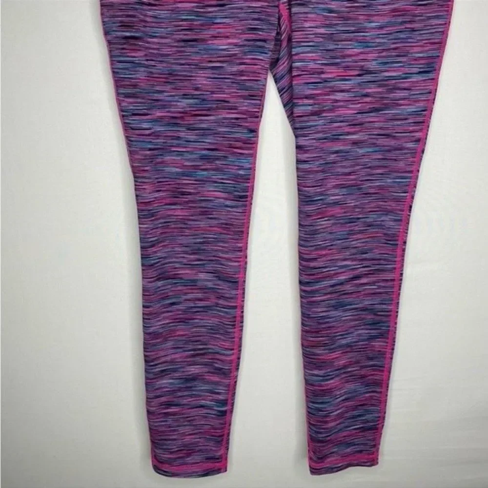 Ideology Pink Purple Space Dye Work Out Athletic Leggings M